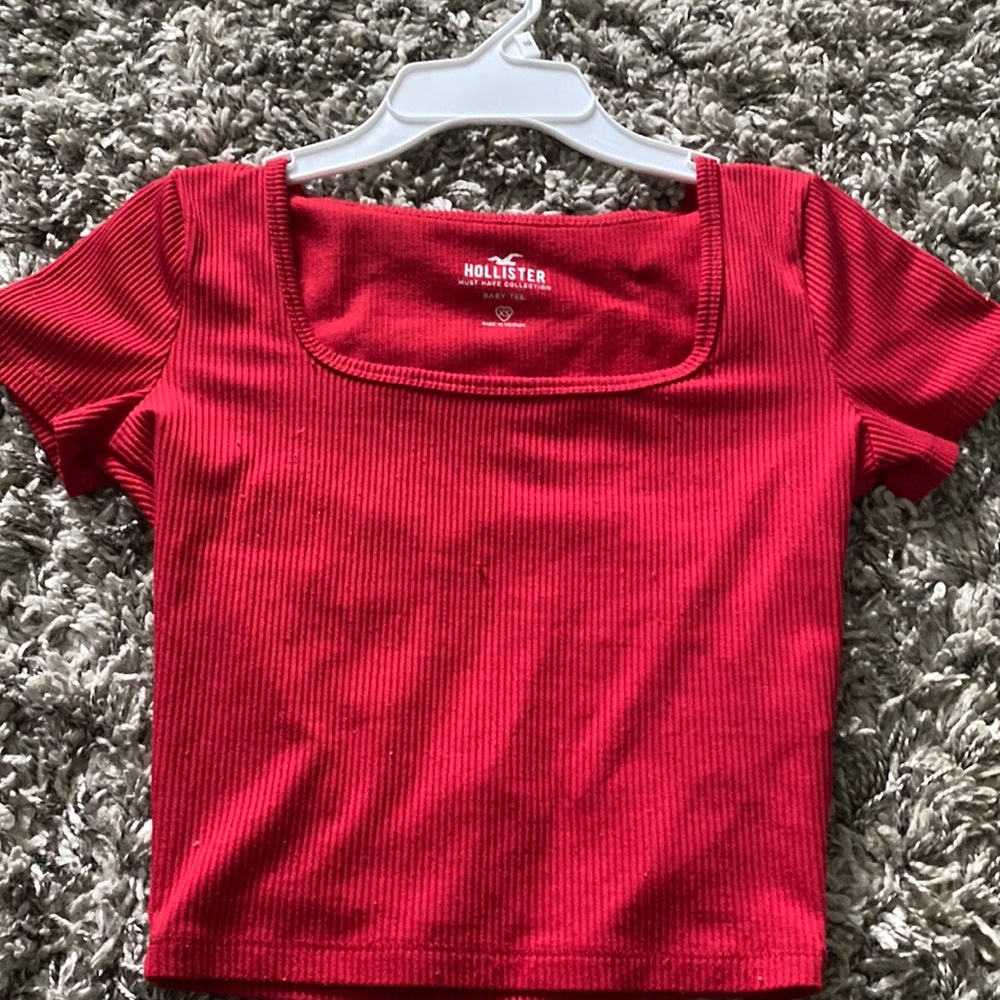 Red hollister baby tee